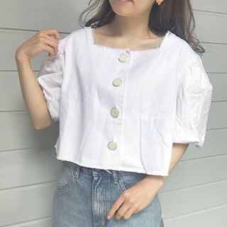 フーズフーチコ(who's who Chico)のcut short tops(カットソー(半袖/袖なし))