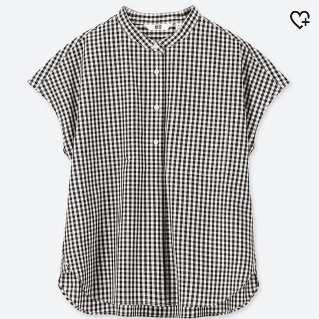 UNIQLO(ユニクロ)のUNIQLO コットンスタンドカラーシャツ レディースのトップス(シャツ/ブラウス(半袖/袖なし))の商品写真