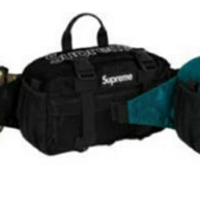 supreme waist bag black ウエストバッグ ブラック