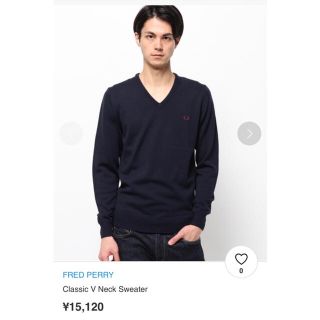 フレッドペリー(FRED PERRY)の新品 FRED PERRY フレッドペリー Vネックニット S 紺 ネイビー(ニット/セーター)