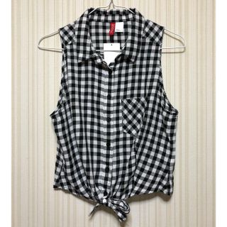 エイチアンドエム(H&M)の☆H&M☆ ギンガムチェックノースリーブブラウス(シャツ/ブラウス(半袖/袖なし))