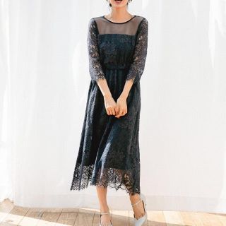 アパートバイローリーズ(apart by lowrys)の専用出品 スカラレースフレアワンピース 結婚式(ロングワンピース/マキシワンピース)