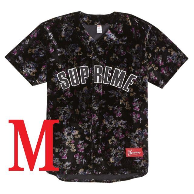 トップスS　Supreme Floral Velour Baseball Jersey