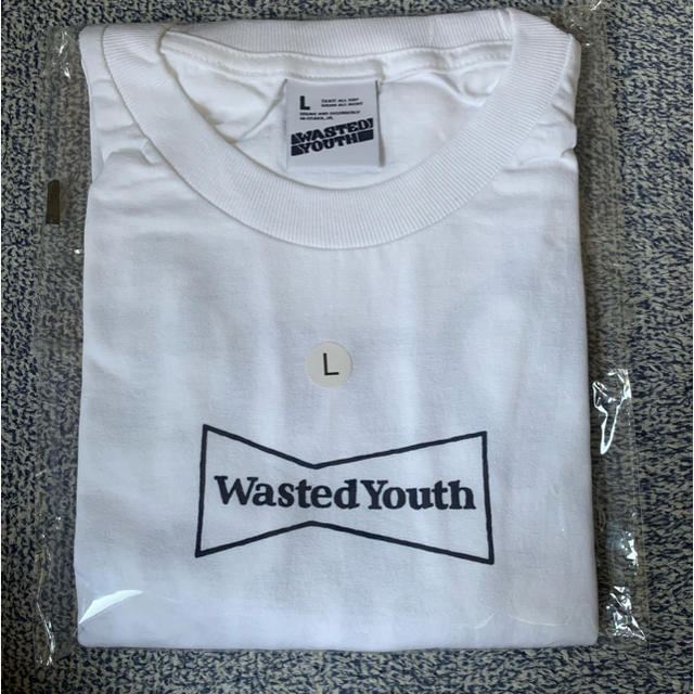 Wasted Youth Tee white navy