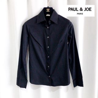 ポールアンドジョー(PAUL & JOE)のポール&ジョー ◆ フランス製 ブラックシャツ ブラウス (シャツ/ブラウス(長袖/七分))