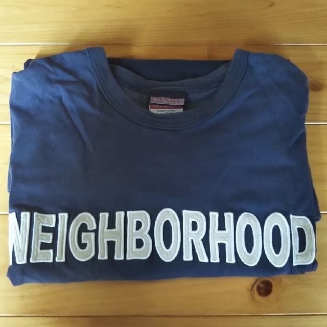 NEIGHBORHOOD(ネイバーフッド)のﾈｲﾊﾞｰﾌｯﾄﾞ+ﾁｬﾝﾋﾟｵﾝ ｺﾗﾎﾞTｼｬﾂ ｻｲｽﾞL*紺色 メンズのトップス(Tシャツ/カットソー(半袖/袖なし))の商品写真