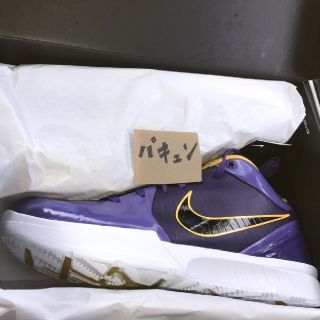 アンディフィーテッド(UNDEFEATED)のUndefeated x Nike Kobe 4 Protro Lakers (スニーカー)