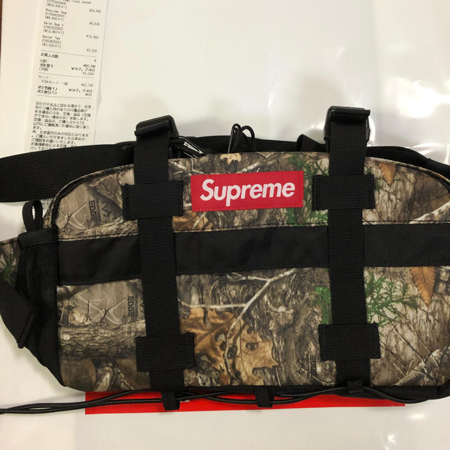 supreme waist bag camo 枯葉