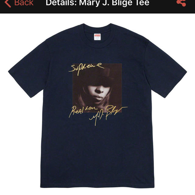 Supreme(シュプリーム)のMary J. Blige tee  supreme ブラック メンズのトップス(Tシャツ/カットソー(半袖/袖なし))の商品写真