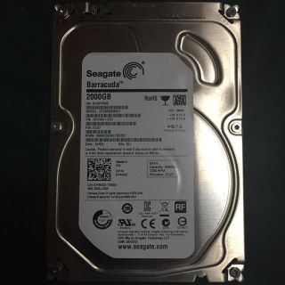 2TB HDD ハードディスク(PCパーツ)