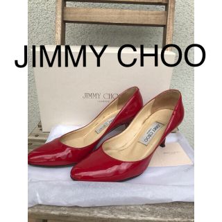 ジミーチュウ(JIMMY CHOO)のJIMMY CHOO パンプス 36 赤 パテント(ハイヒール/パンプス)