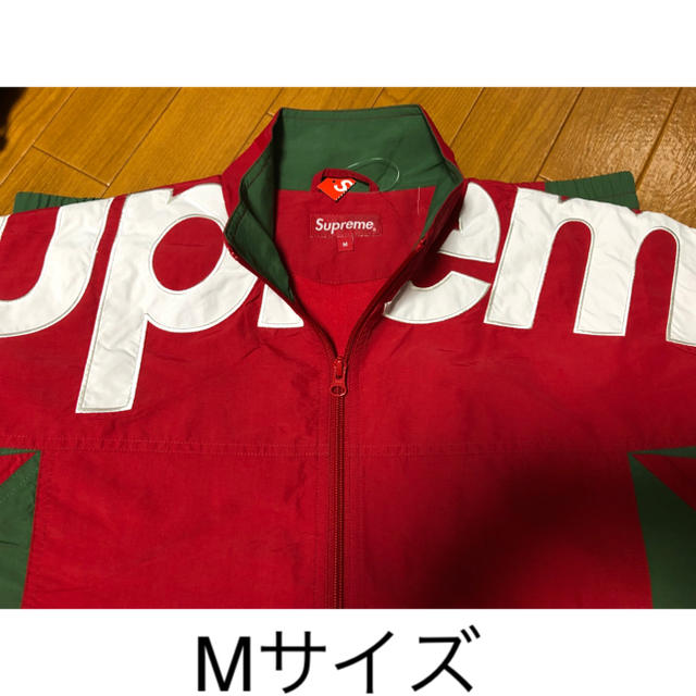 ナイロンジャケットsupreme  shoulder logo track jacket M 赤