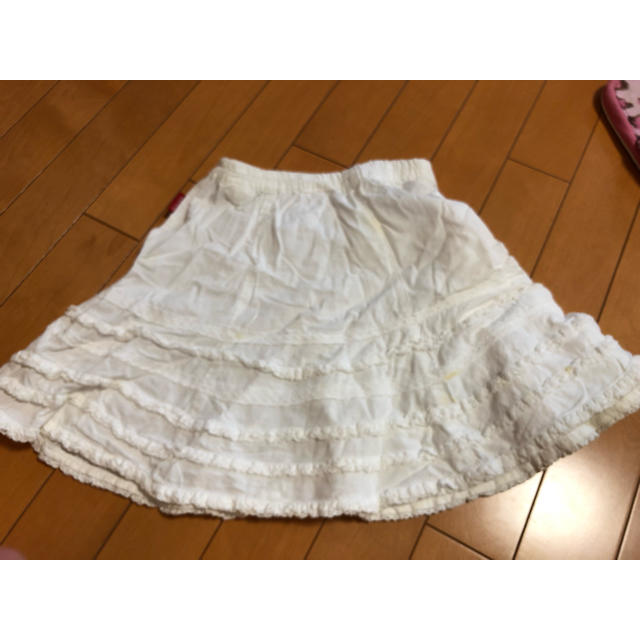 mezzo piano(メゾピアノ)のメゾピアノ 白スカート キッズ/ベビー/マタニティのキッズ服女の子用(90cm~)(スカート)の商品写真