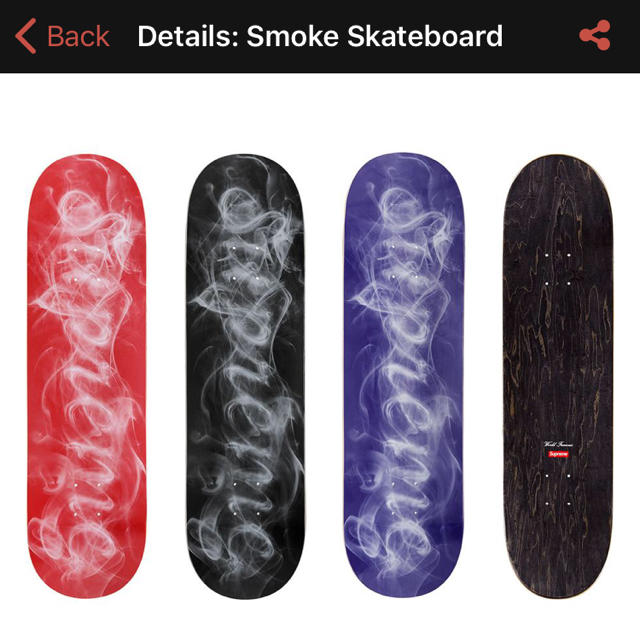 supreme  Smoke Skateboard