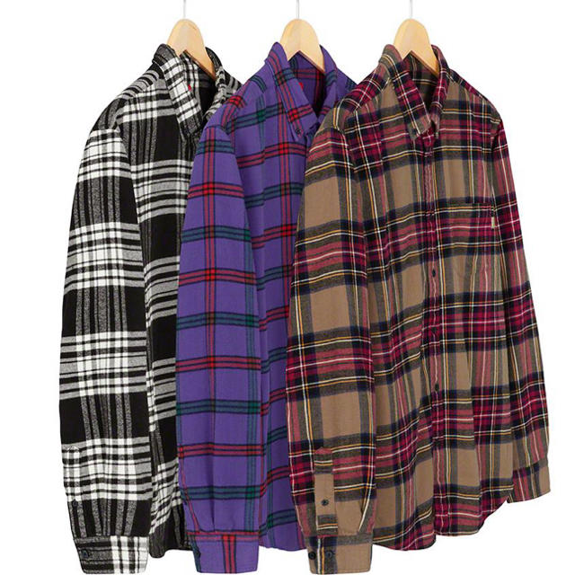 supreme tartan flannel shirt M