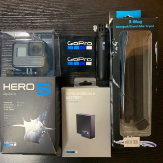 ゴープロ(GoPro)のGopro hero5 black SDカード2枚付き ゴープロ 純正(ビデオカメラ)