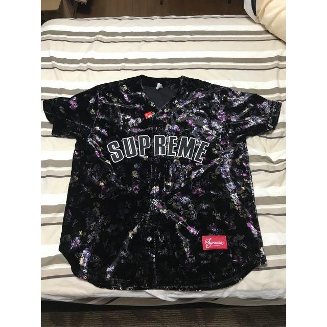 SUPREMEサイズSUPREME VELOUR FLORAL BASEBALL SIZE L