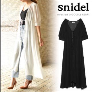 スナイデル(SNIDEL)のsnidel  シフォンロングガウン(カーディガン)