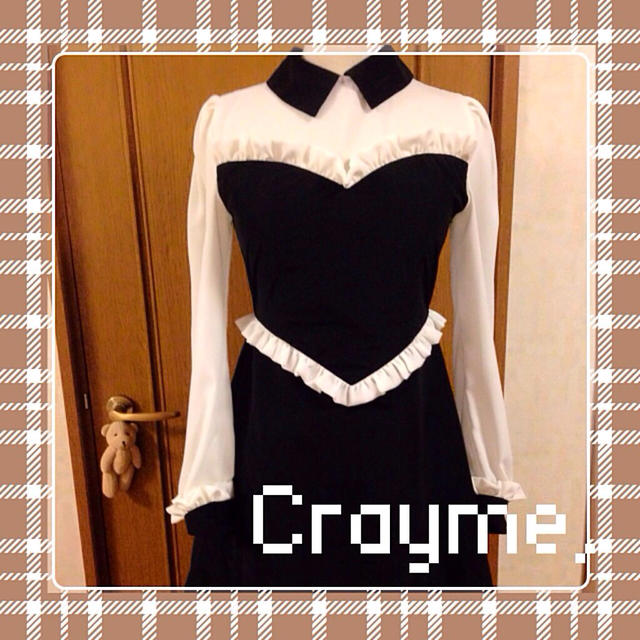 ミニワンピースCrayme,ラブフリルワンピース