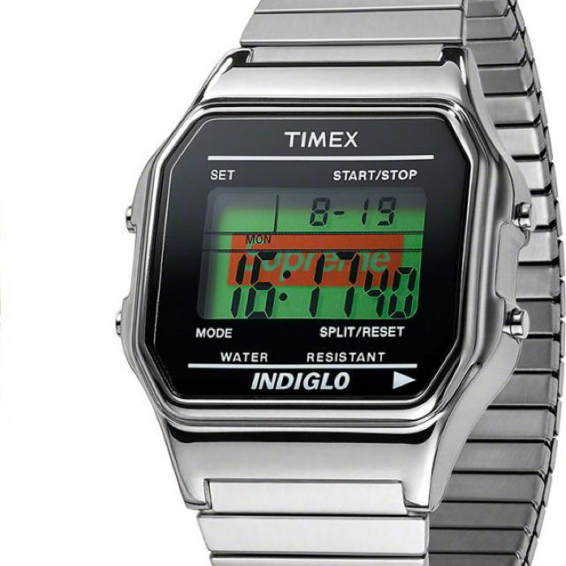 Supreme Timex Digital Watch 時計 シルバー