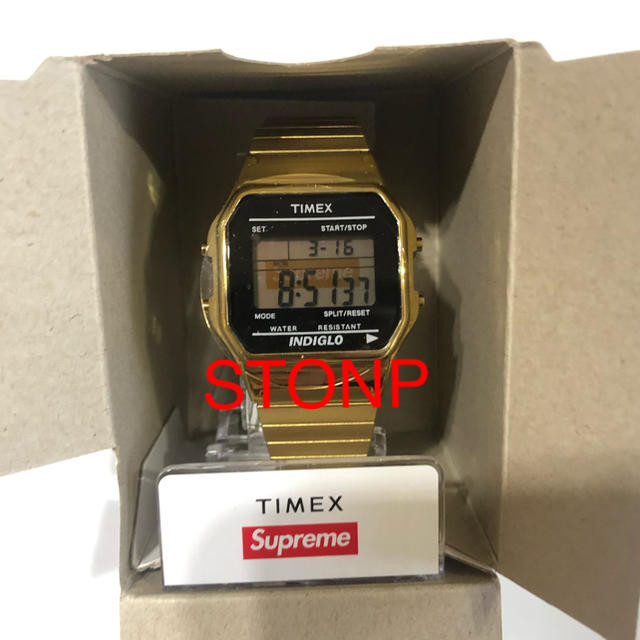 送料込み 新品 Supreme Timex Digital Watch ゴールド