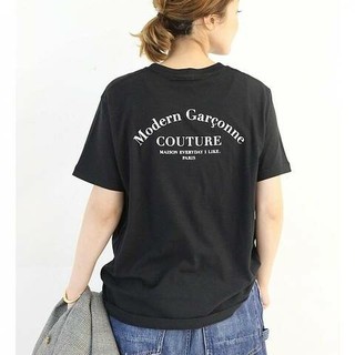 ドゥーズィエムクラス(DEUXIEME CLASSE)の今季新品ドゥーズィエムクラス☆Modern Garconne Tシャツ☆ブラック(Tシャツ(半袖/袖なし))