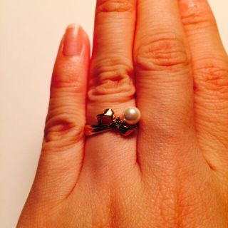 GOLD♡パールリボンモチーフring(リング(指輪))