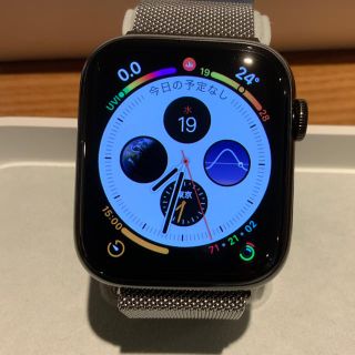 アップルウォッチ(Apple Watch)のApple Watch series4 セルラー 44mm ブラック ステンレス(腕時計(デジタル))