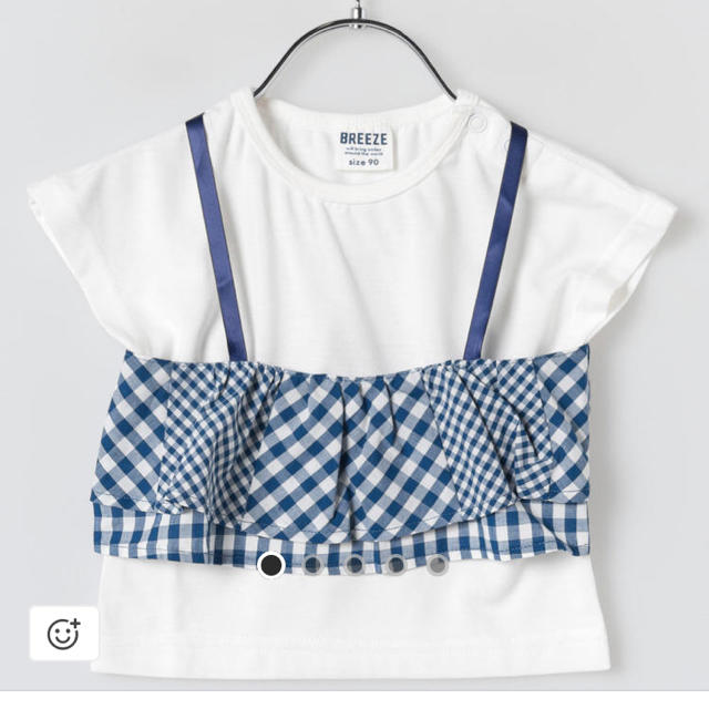 BREEZE(ブリーズ)のBREEZE(ブリーズ)半袖ギンガムチェックセットアップ キッズ/ベビー/マタニティのキッズ服女の子用(90cm~)(ワンピース)の商品写真