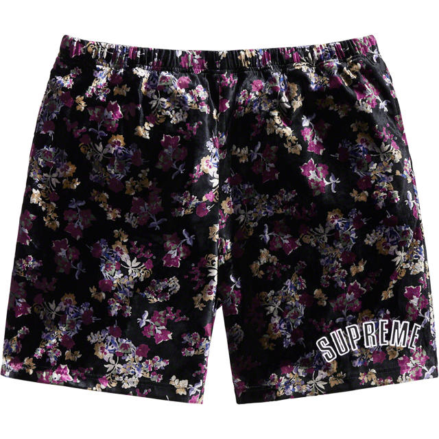 Supreme Floral Velour Short m