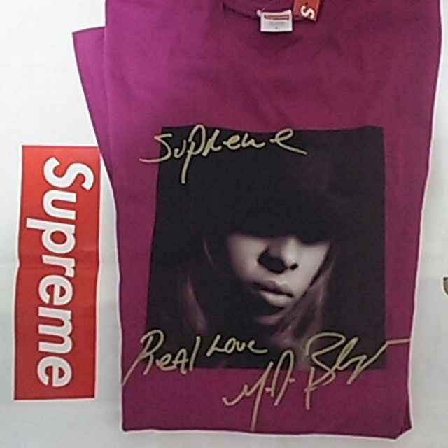 柔らかな質感の Supreme - Supreme Mary J. Blige Tee Ｌサイズ 希少カラー紫 Tシャツ/カットソー(半袖/袖なし)