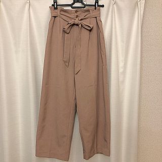 シマムラ(しまむら)のカジュアルワイドパンツ（ベージュ）(カジュアルパンツ)