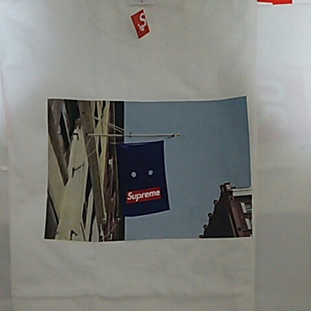 supreme Banner tee 白 L