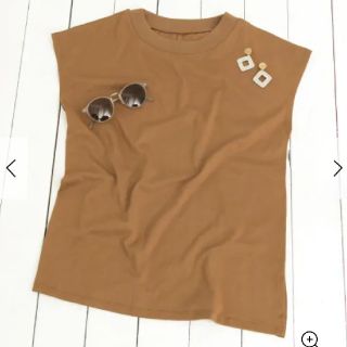 センスオブプレイスバイアーバンリサーチ(SENSE OF PLACE by URBAN RESEARCH)のSENSE OF PLACE ｵｰｶﾞﾆｯｸｺｯﾄﾝﾌﾚﾝﾁｽﾘｰﾌﾞTｼｬﾂ(カットソー(半袖/袖なし))