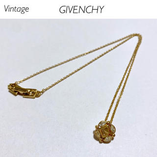 ジバンシィ(GIVENCHY)の【Vintage】GIVENCHY Gロゴ ストーン付きネックレス(ネックレス)