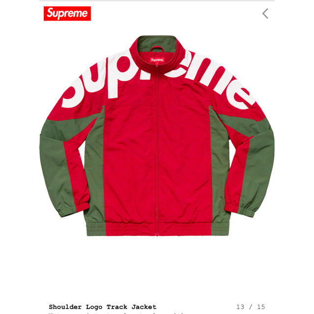 サイズS supreme shoulder logo track jacketナイロンジャケット