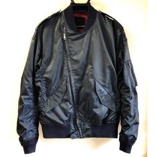 ラッドミュージシャン(LAD MUSICIAN)の【極美品】LAD MUSICIAN MA-1 NAVYジャケット 44(フライトジャケット)