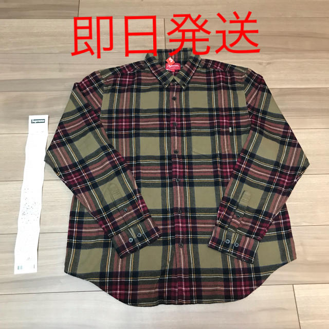 Supreme Tartan Flannel Shirt Lサイズ
