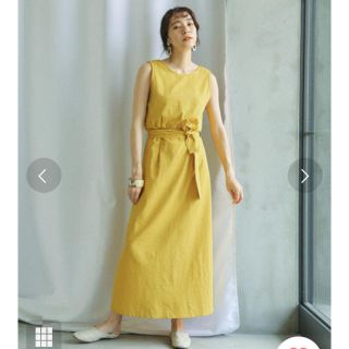 ビューティアンドユースユナイテッドアローズ(BEAUTY&YOUTH UNITED ARROWS)のselect MOCA 黄色 ワンピース(ロングワンピース/マキシワンピース)