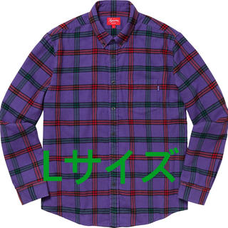 シュプリーム(Supreme)のSupreme tartan flannel shirt 紫L(シャツ)