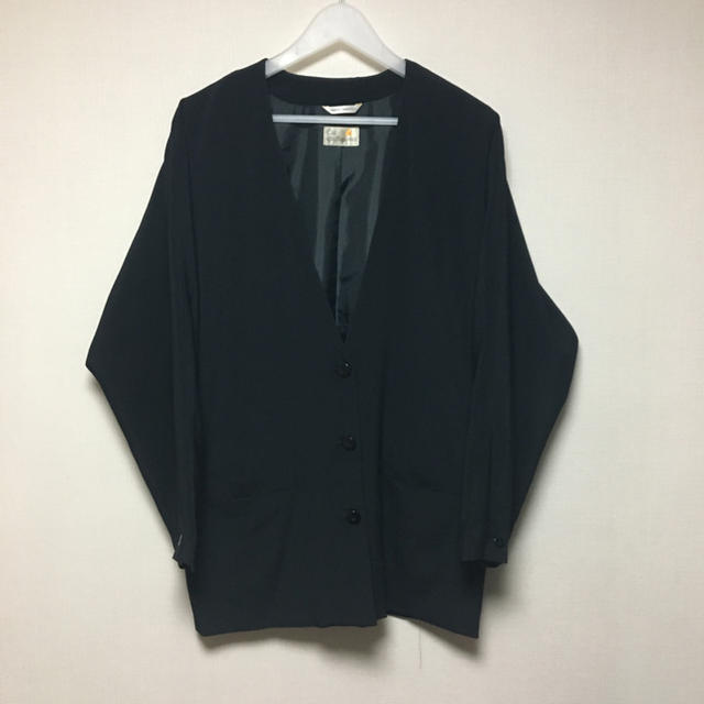 COMME des GARCONS(コムデギャルソン)の古着 ノーカラージャケット ポリエステル メンズのジャケット/アウター(ノーカラージャケット)の商品写真