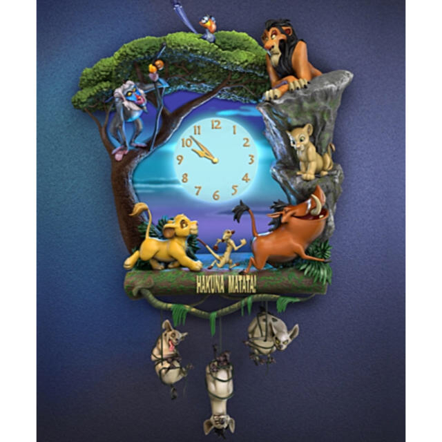 Disney(ディズニー)の新品 ディズニー ライオンキング 掛け時計 インテリア/住まい/日用品のインテリア小物(掛時計/柱時計)の商品写真