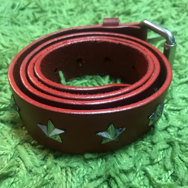 美品 S/M Red Supreme Stadded Belt 10fw