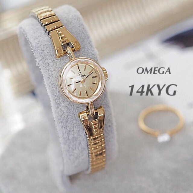 OMEGA - 希少★OMEGA オメガ K14YG カットガラス★agete トゥモローランドの通販 by Plumage❤︎antique watch｜オメガならラクマ