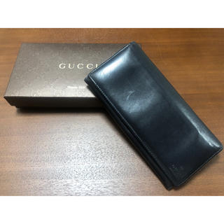 グッチ(Gucci)のGUCCI 長財布 メンズ ネイビー(長財布)