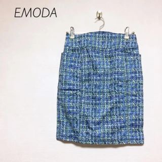 エモダ(EMODA)のEMODA タイトスカート ブルー(ミニスカート)