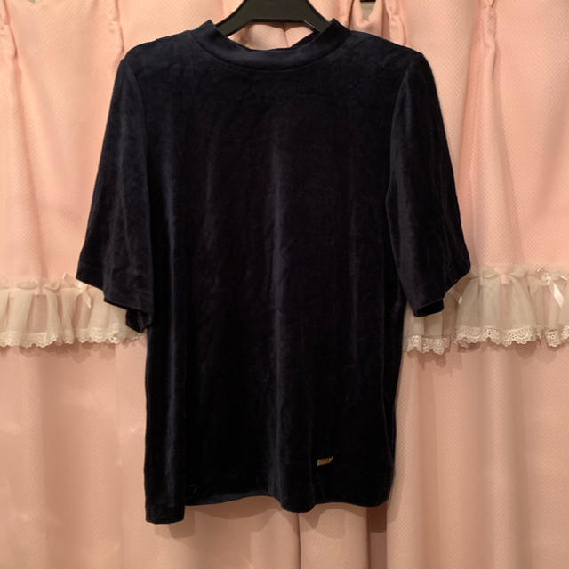 BURBERRY BLUE LABEL(バーバリーブルーレーベル)のブルーレーベル ベロアTシャツ  レディースのトップス(Tシャツ(半袖/袖なし))の商品写真