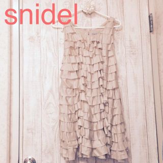 スナイデル(SNIDEL)のスナイデルフリルワンピ(ミニワンピース)