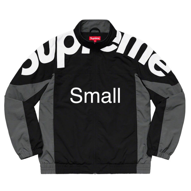 supreme shoulder logo track jacket blackナイロンジャケット