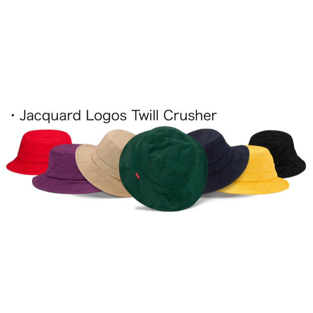 新作/特典付】 Supreme Jacquard Logos Twill Crusher ハット 新作/特典付】 Supreme Jacquard Logos Twill Crusher ハット